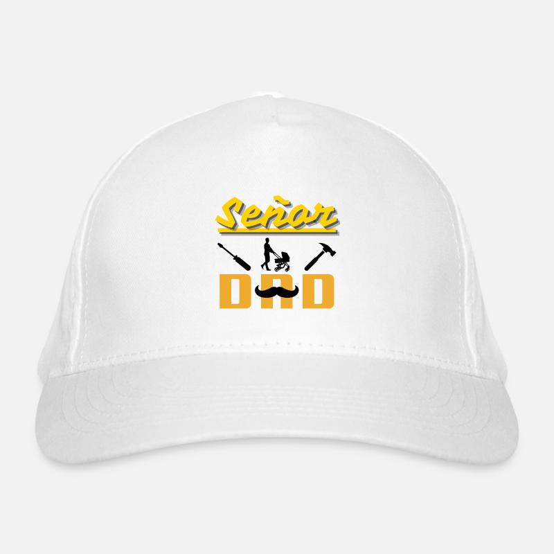 Señor Dad Father With Stroller Mustache Organic Baseball Cap