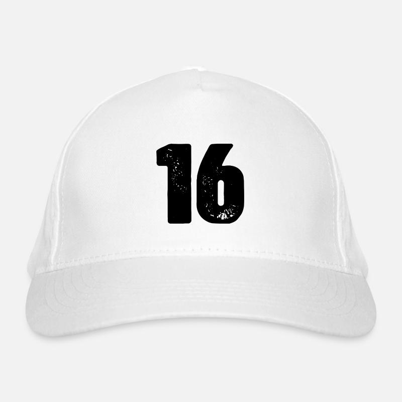 16 Zahl Trikot Bio-Baseballkappe