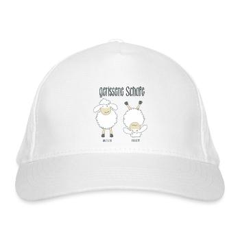 gerissene Schafe, sind entweder clever oder tot - Bio-Baseballkappe - Weiß - Vorne