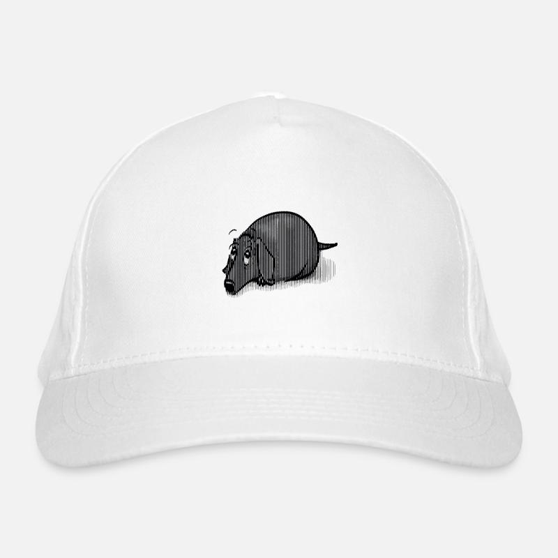 Black Dachshund Organic Baseball Cap