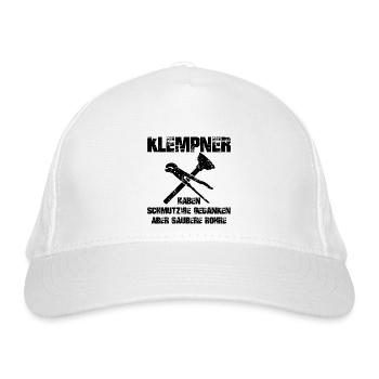 Klempner schmutzige Gedanken aber saubere Rohre - Bio-Baseballkappe - Weiß - Vorne