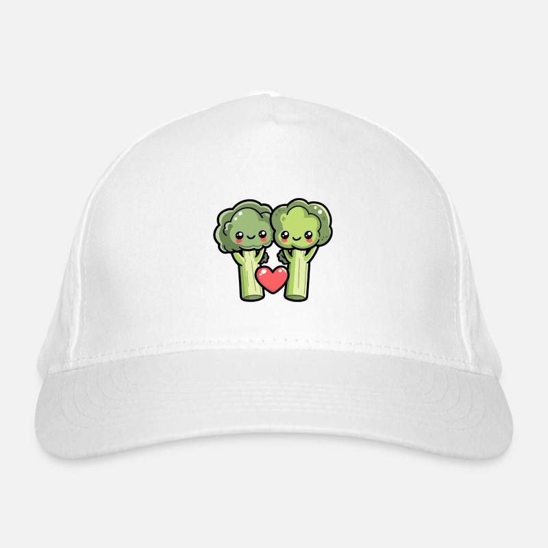 Broccoli Couple Love Heart Funny Organic Baseball Cap