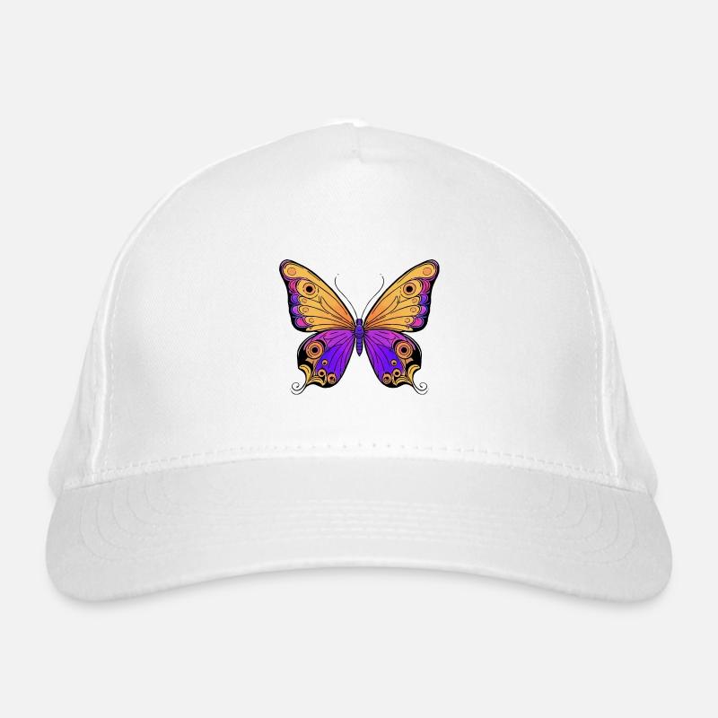 Multicolored Butterfly Organic Baseball Cap