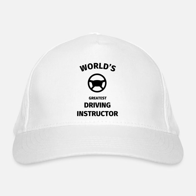 World's Greatest Driving Instructor - Organic Baseball Cap - white