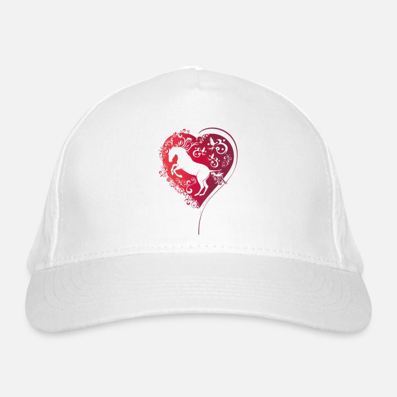 pferdeherz_ornament Bio-Baseballkappe