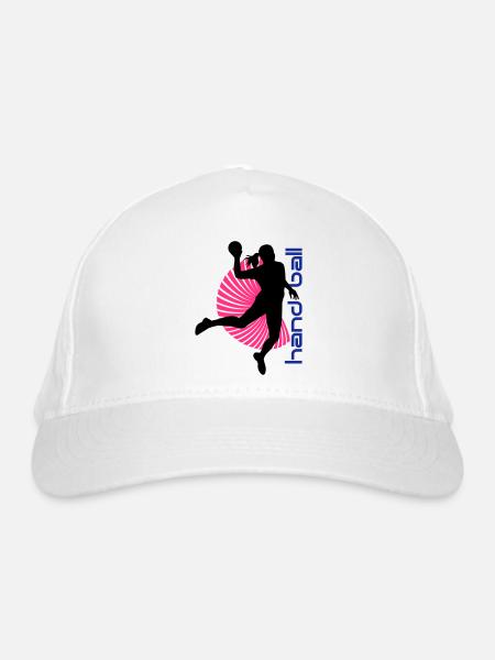 Spirale Handballerin - Bio-Baseballkappe - Weiß - Vorne