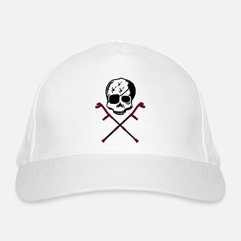 crutches skull Organic Baseball Cap