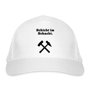 Glückauf Bergwerk Steiger Gruß Bergmann Zeche Pott - Bio-Baseballkappe - Weiß - Vorne