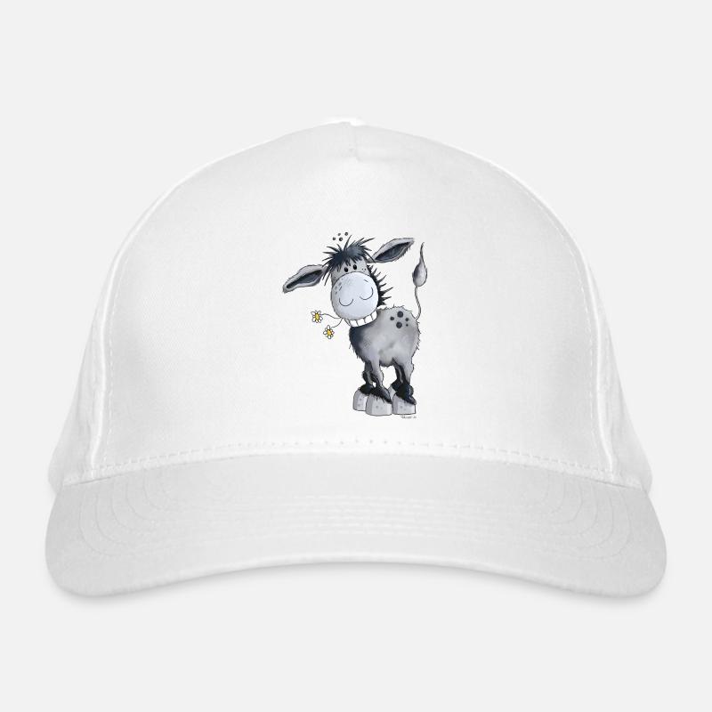 Knuffiger Esel Bio-Baseballkappe