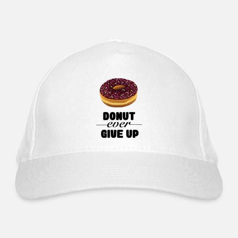Bild Donut mit Text Donut jemals aufgeben * Bio-Baseballkappe