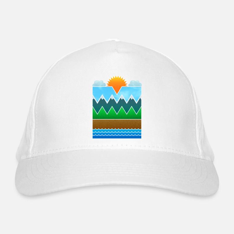 Landscape (minimal) Organic Baseball Cap