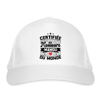 Certifié meilleure mamou du monde cadeau - Casquette classique bio - blanc - Devant