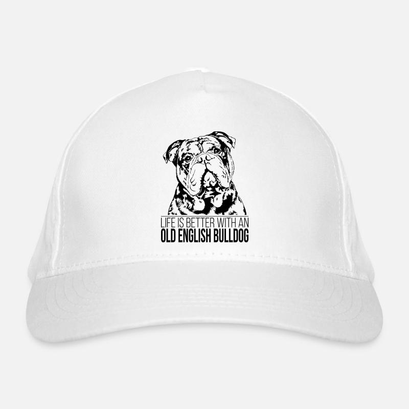 OLD DEUTSCH BULLDOG life is better Hunde Wilsigns Organic Baseball Cap