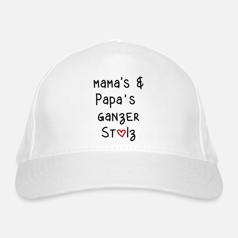 mama papa Eltern stolz Kinder babys Schrift Bio-Baseballkappe