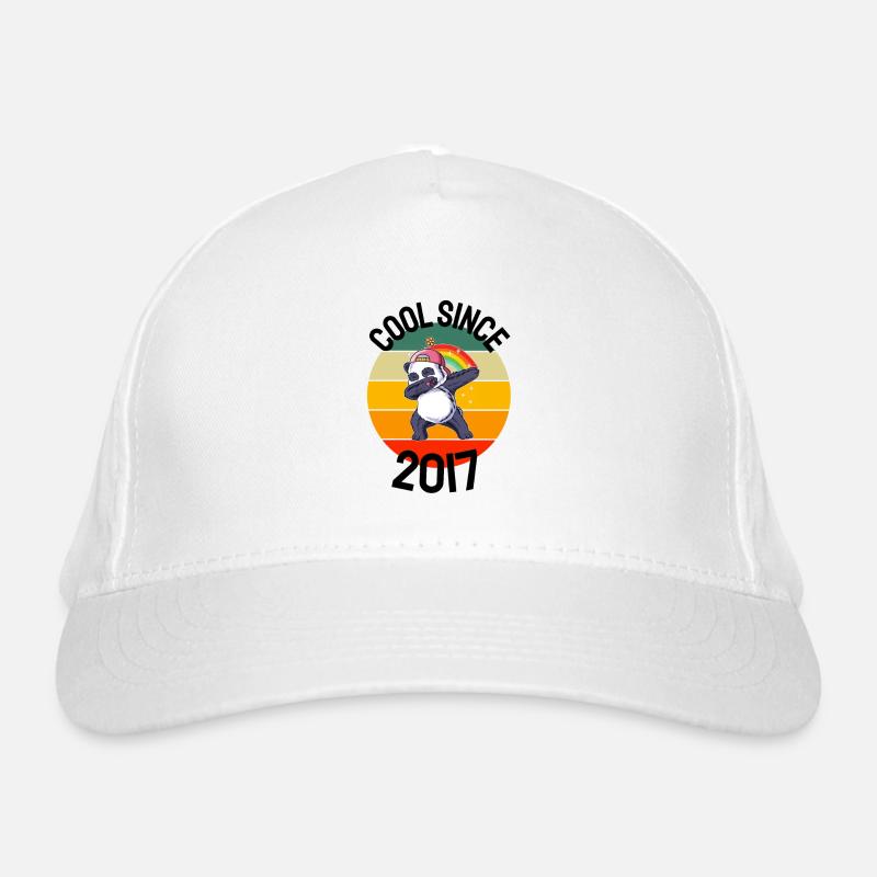 Cool since 2017 Retro Dabbing Panda 5th birthday Organic Baseball Cap