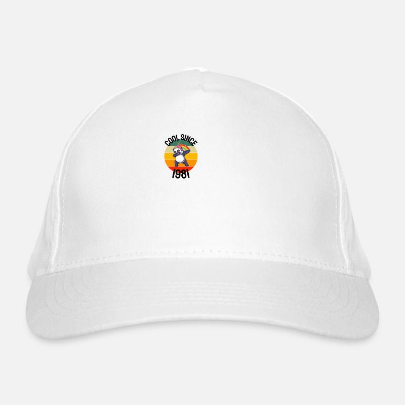 Cool Since 1981 Retro Dabbing Panda 41st Birthday Organic Baseball Cap
