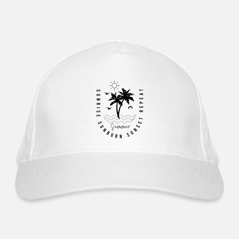 SUMMER sunrise sunburn sunset repeat Organic Baseball Cap