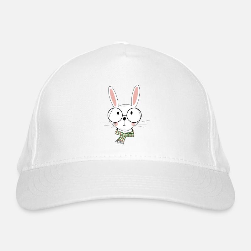 Hipster Rabbit Organic Baseball Cap