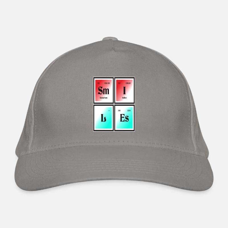 Lächelt | Periodensystem der Elemente Bio-Baseballkappe