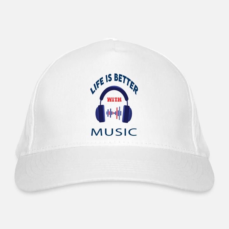 Das Leben ist besser mit Musik Bio-Baseballkappe