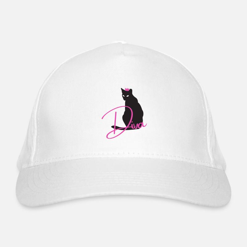 Diva Cat avec couronne rose Casquette classique bio