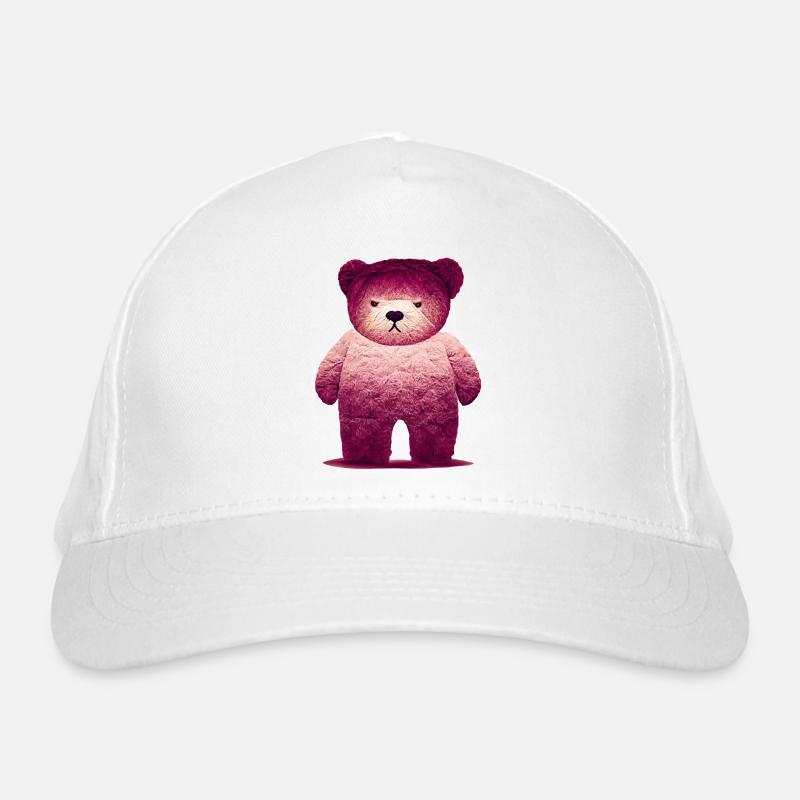 Pink Grumpy Teddy Bio-Baseballkappe