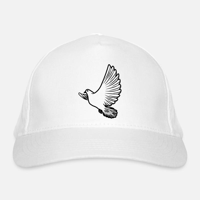 Transparente Friedenstaube Bio-Baseballkappe