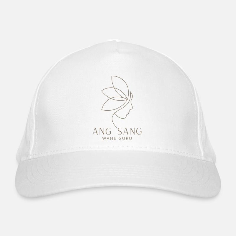 ANG SANG WAHE GURU - Bio-Baseballkappe - Weiß