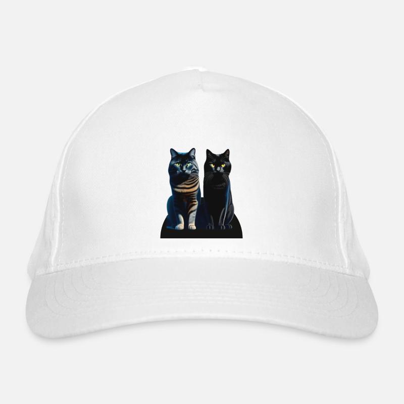 2 chats gris et noir Casquette classique bio