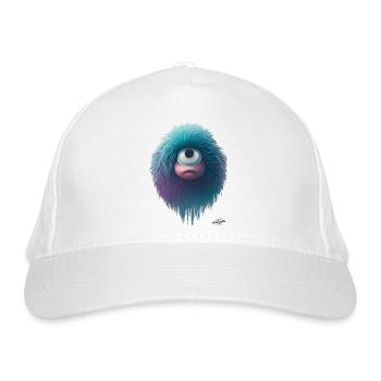 Big Eye Cyclop - Organic Baseball Cap - white - Front