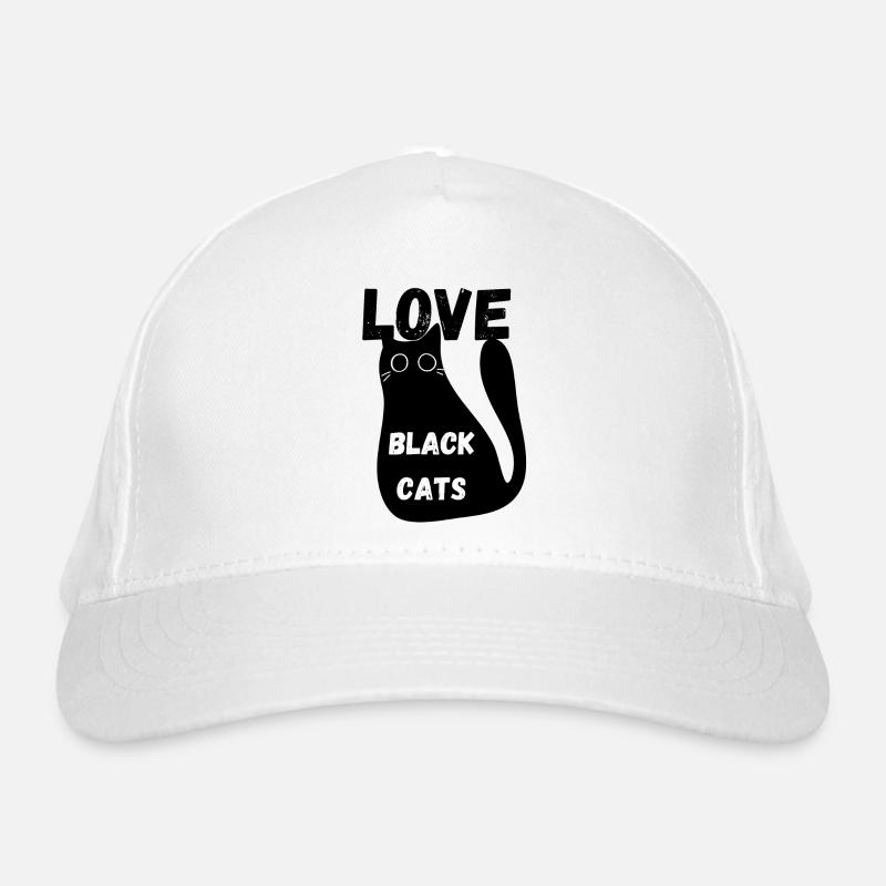 Liebe schwarze Katzen Bio-Baseballkappe