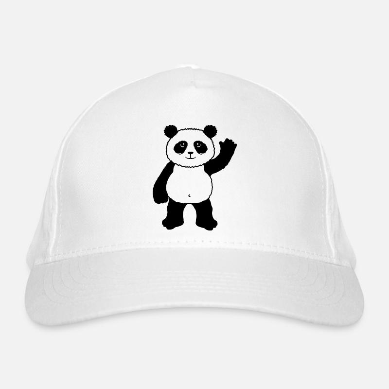 Debout panda ours vagues amicales Casquette classique bio