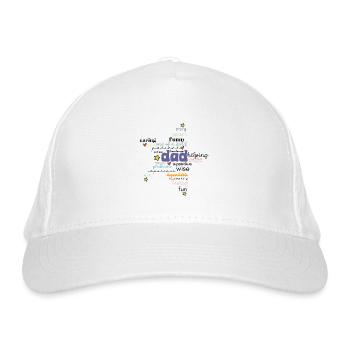 DAD - all children's hero and role model - Organic Baseball Cap - white - Front