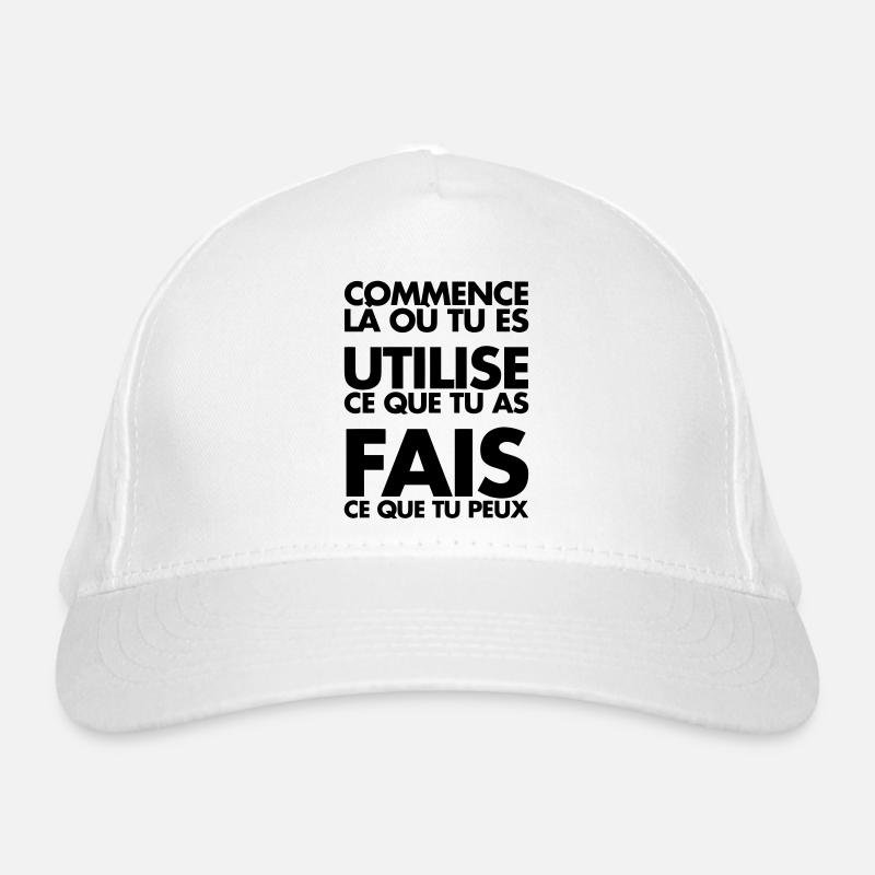 COMMENCE LA OU TU ES Casquette classique bio