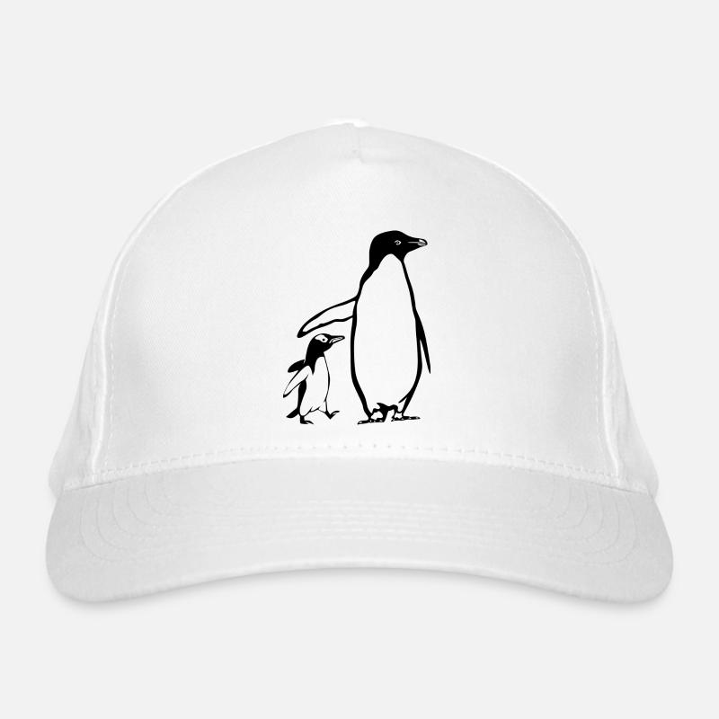Deux pères pingouins et le bébé pingouin Casquette classique bio