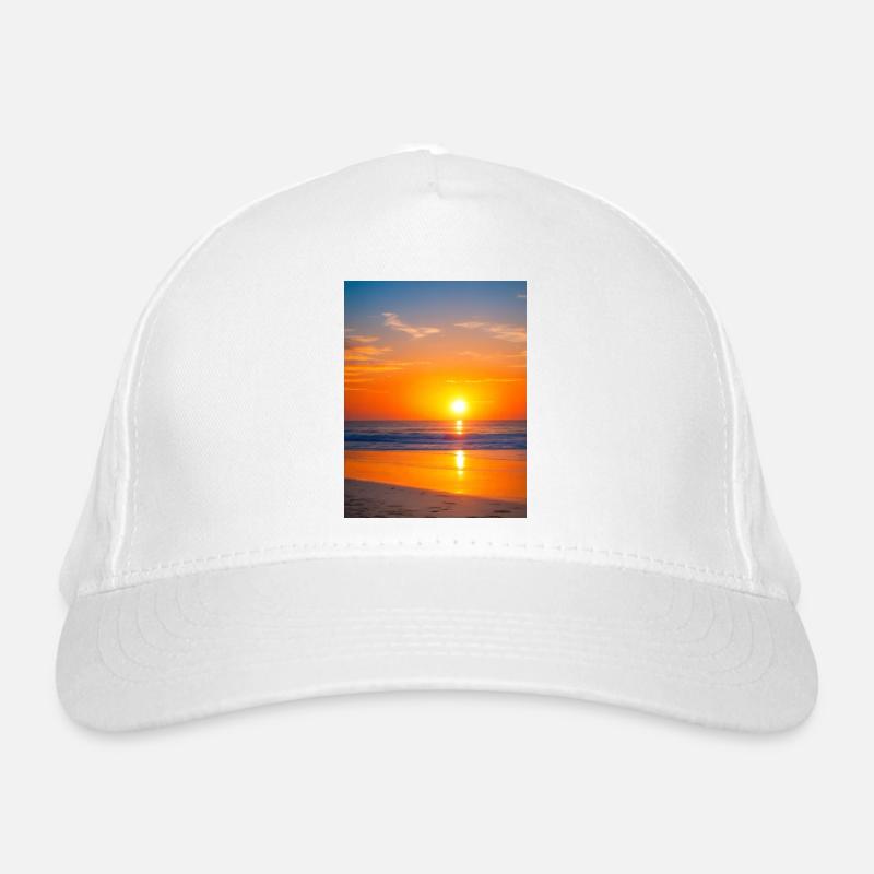 Sunset beach Organic Baseball Cap