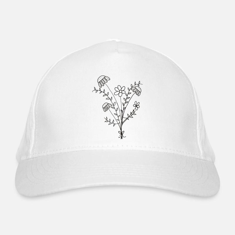 Minimale Blumenstrauß Bio-Baseballkappe