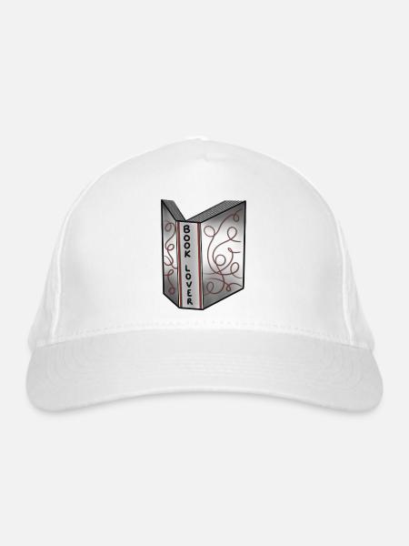 Book Lover - Organic Baseball Cap - white - Front