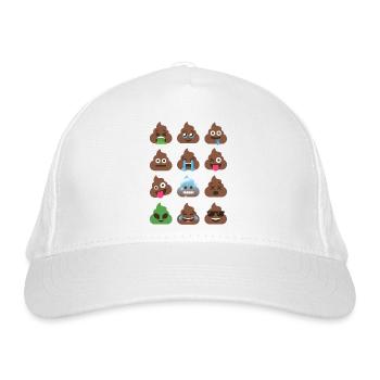 Émoji caca family 💩 - Casquette classique bio - blanc - Devant