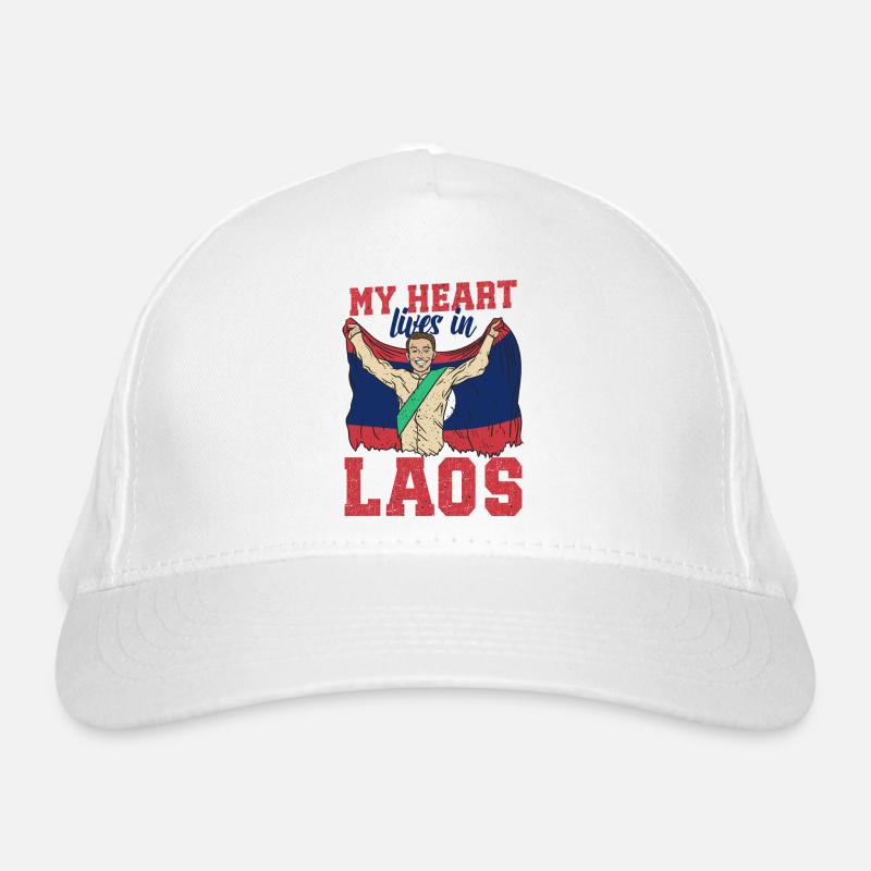 Laos Laote Pride garçon drapeau je cadeau Casquette classique bio