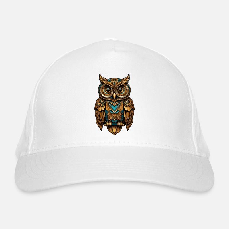 Steampunk owl Organic Baseball Cap