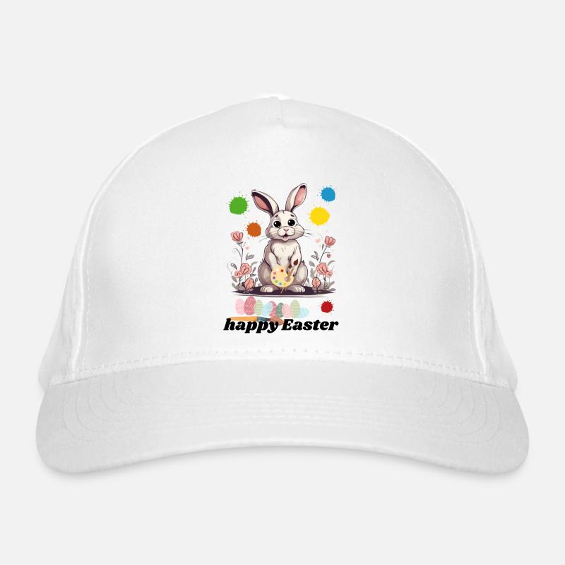 Joyeuses Pâques - Lapin de Pâques mignon - Lapin avec oeuf Casquette classique bio