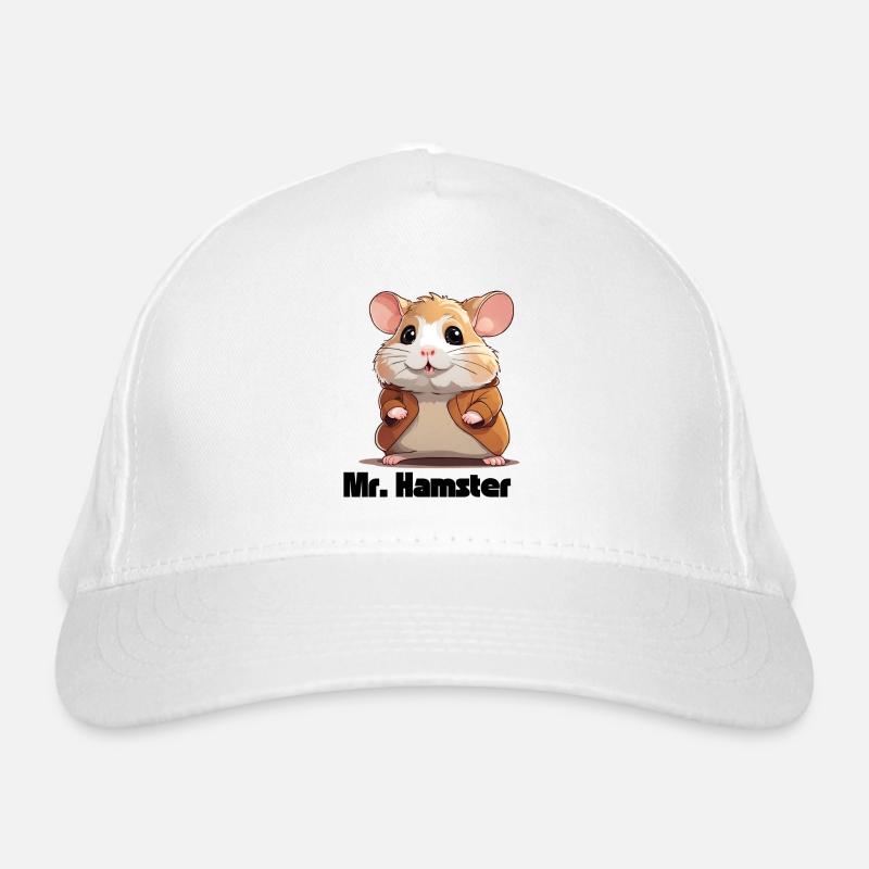 Cute hamster with jacket Organic Baseball Cap