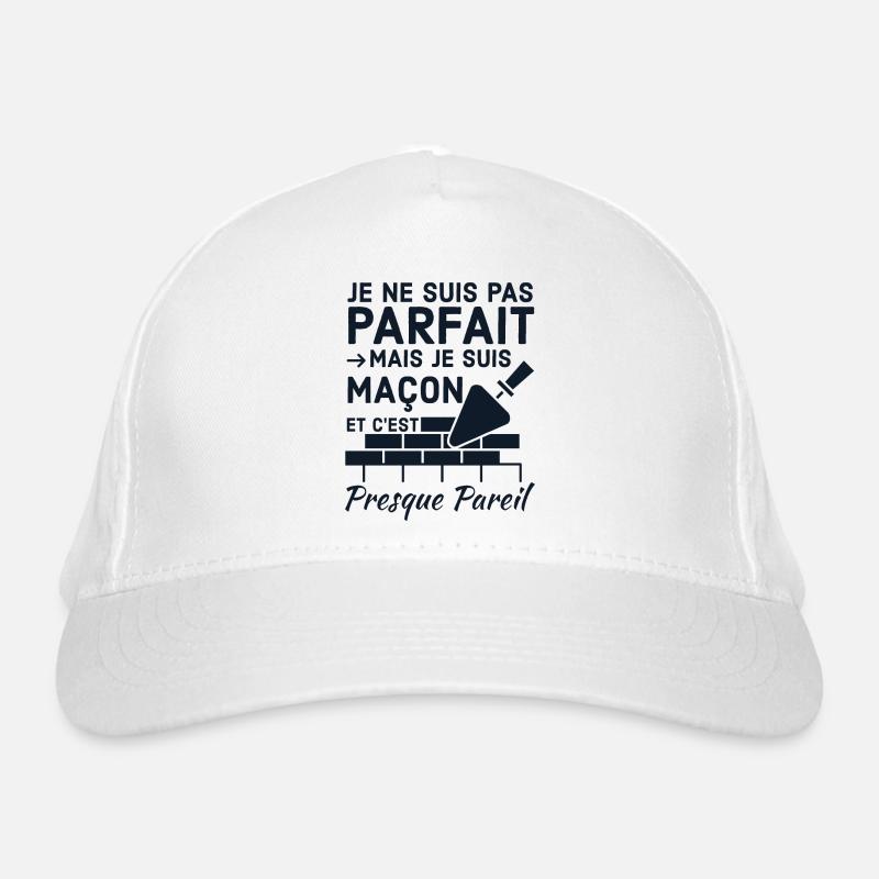 Humour maçon chantier de construction Casquette classique bio