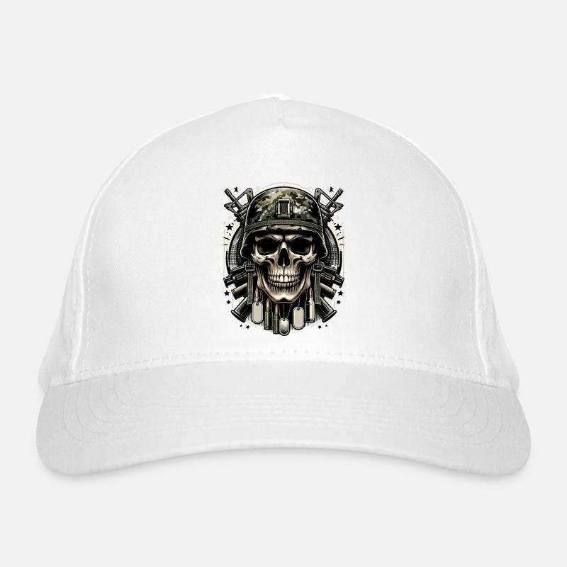 Elite Defender: Special Forces Skull Organic Baseball Cap