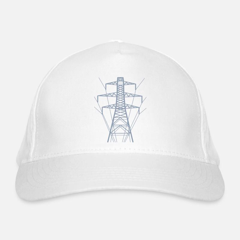 Silhouette de poteau d’alimentation blanc Casquette classique bio
