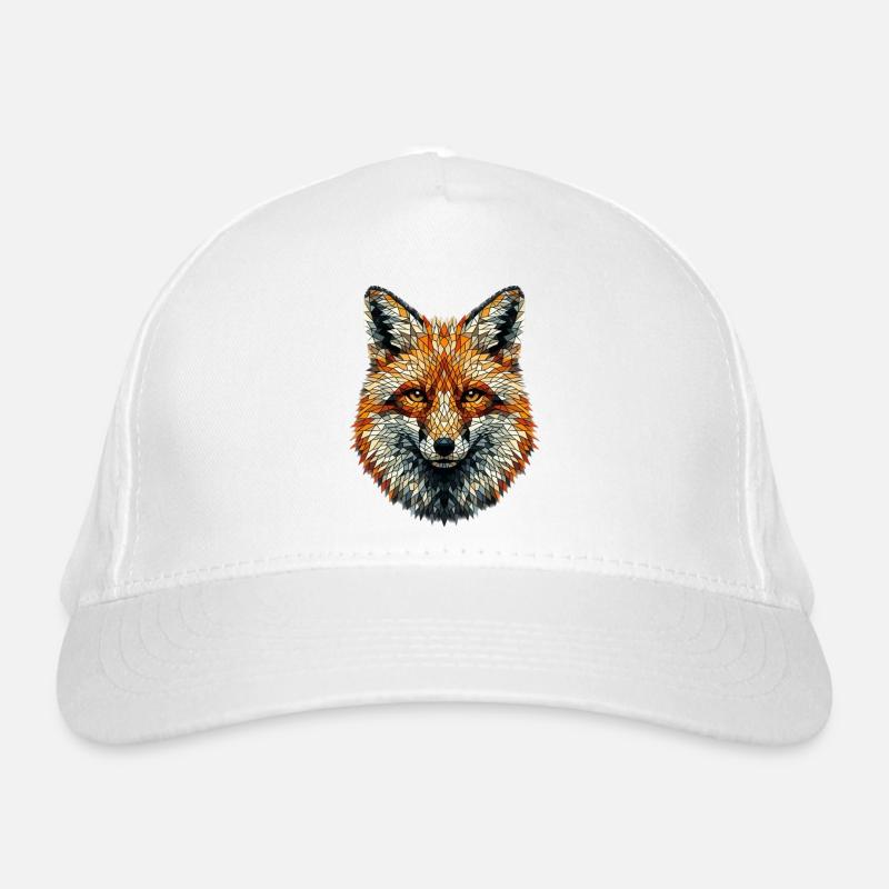 Fox in mosaic style Organic Baseball Cap