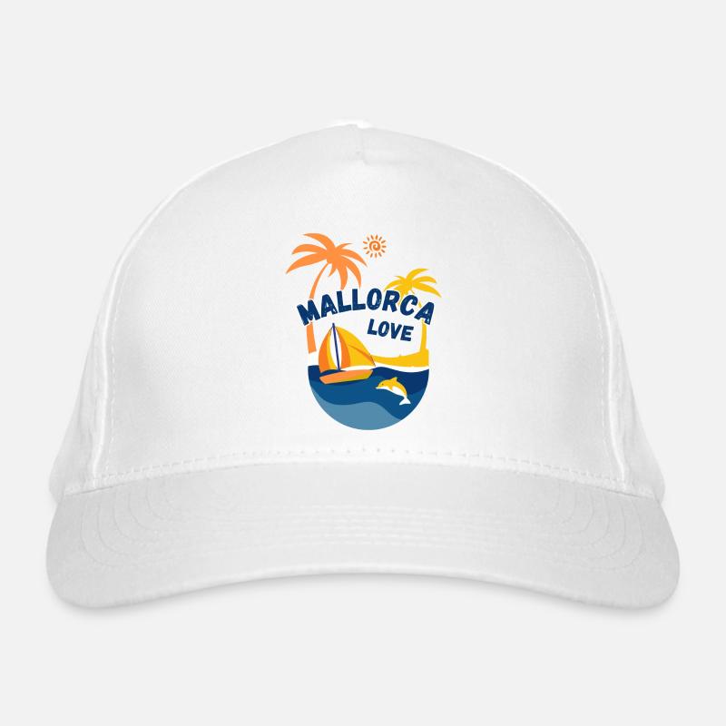 Mallorca Love - Organic Baseball Cap - white