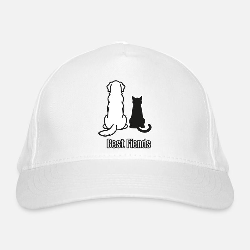 Hund & Katze - "Best Fiends" Design Bio-Baseballkappe