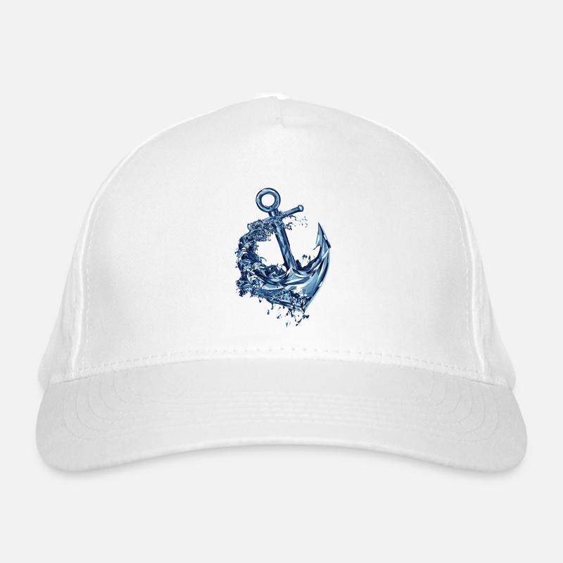Polygon Anchor – North Sea Geometry - Waves Organic Baseball Cap